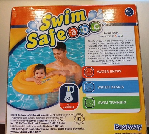 Swim Safe Round BABY BOAT Swimming Aid Pool Ring Diaper Style Se - photo 2