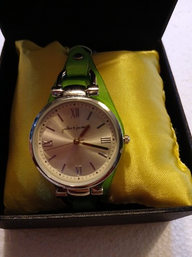 Jules + James Watch Green Strap Brand New Battery Works Great