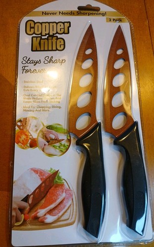 Brand New Copper Knife Set Stainless Steel Blades