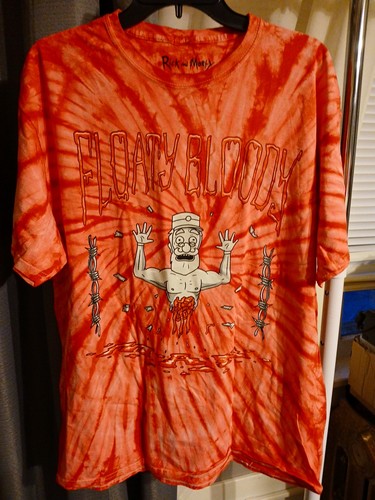 Rick And Morty Tye Dye Red And Pink T shirt Sz XL