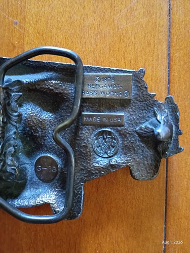 Vintage 1978 Bergamot Brass Works Fire Engine Belt Buckle - photo 3