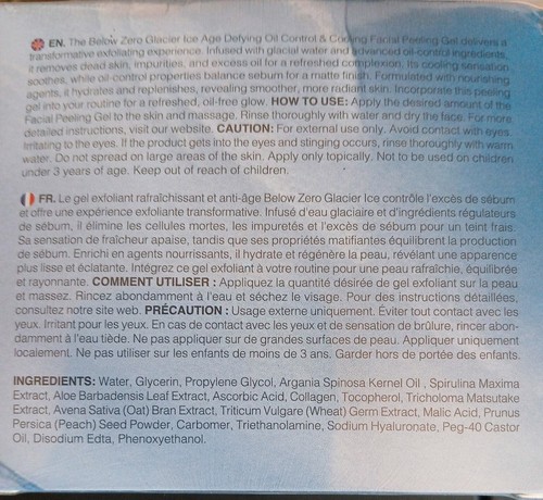 NEW Below Zero Swiss Science Glacier Ice Cooling Facial Peeling - photo 3