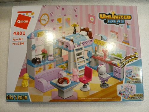 Qman 3 In 1 Girls Dream Home Building Block Kit - 194 Pc