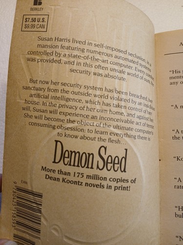 Dean Koontz "Demon Seed" Paperback - photo 3