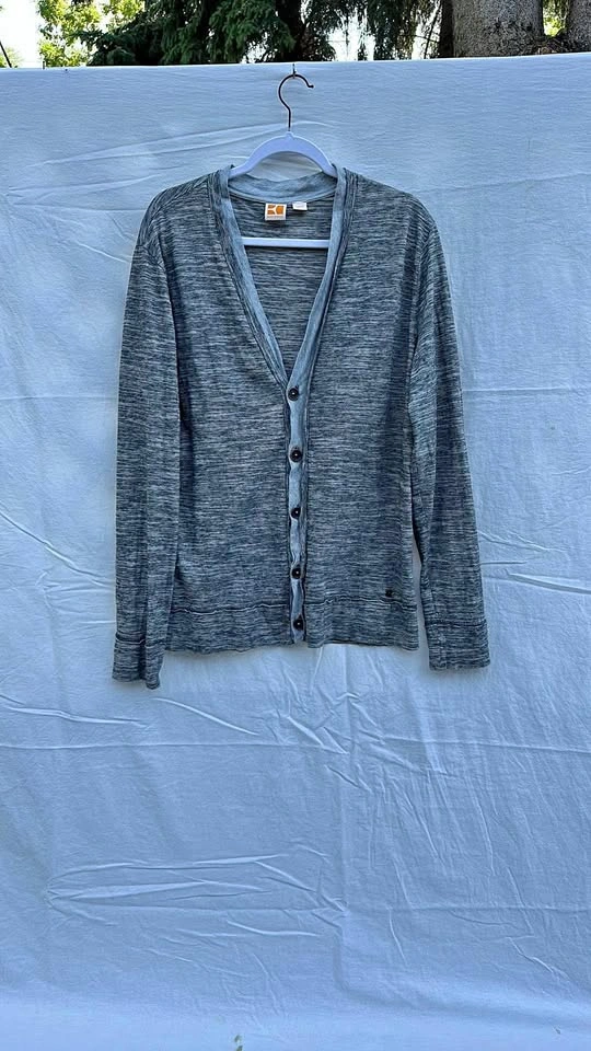 Hugo Boss Marled Thin Button-Up Cardigan