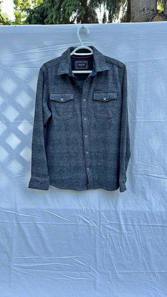 Projek Raw Grey Plaid Button down Shirt Jacket
