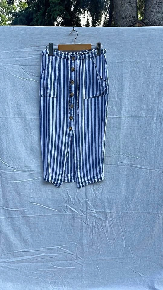 Ardene Striped Button-Down Skirt