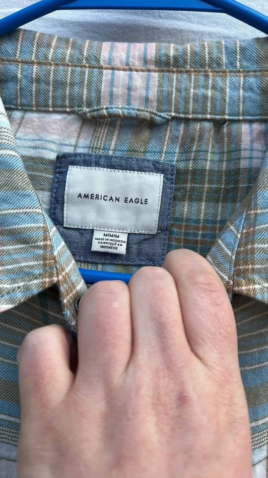American Eagle Plaid Button-Up Shirt - photo 5