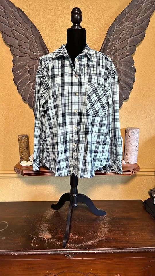 Nobo Blue Plaid button down Shirt