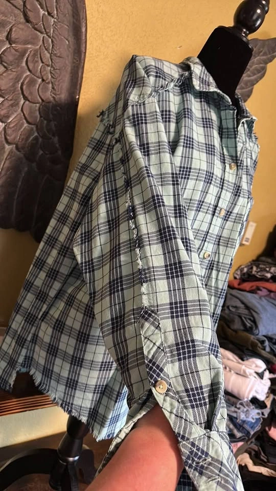 Nobo Blue Plaid button down Shirt - photo 4