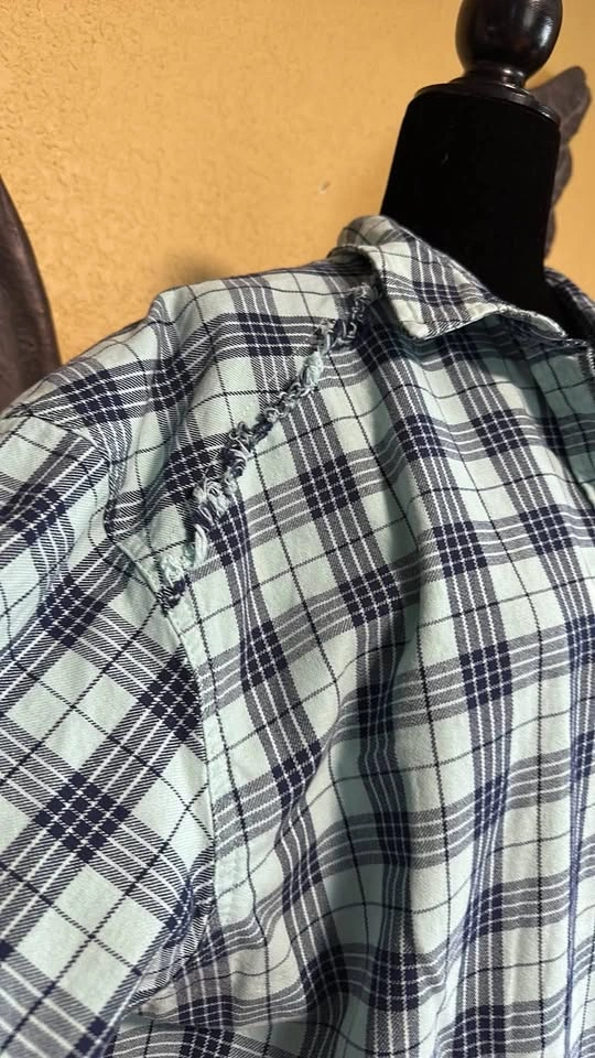 Nobo Blue Plaid button down Shirt - photo 5