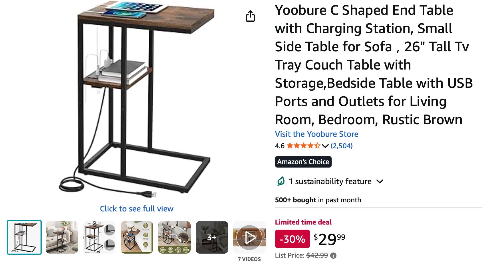 Vintage Mid Century Modern Side Table - photo 2