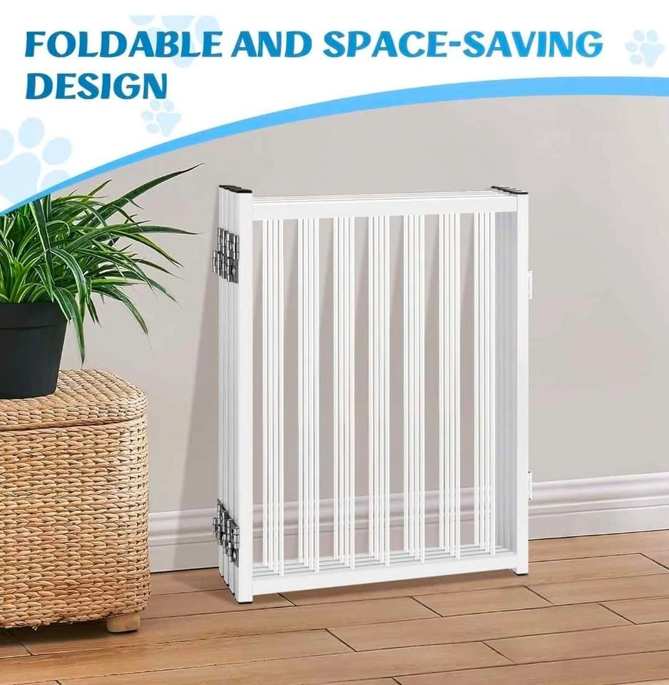 Freestanding Short Dog Gate, 16.6" Metal Foldable Pet Gate - photo 5