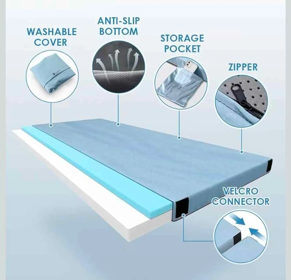 KingChii Memory Foam Camping Mattress 75x84x3 - photo 4
