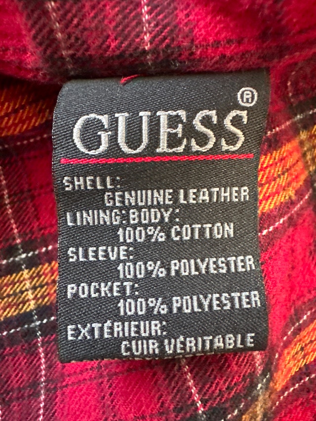 Guess Men's Moto Black Leather Jacket. Size M. - photo 5