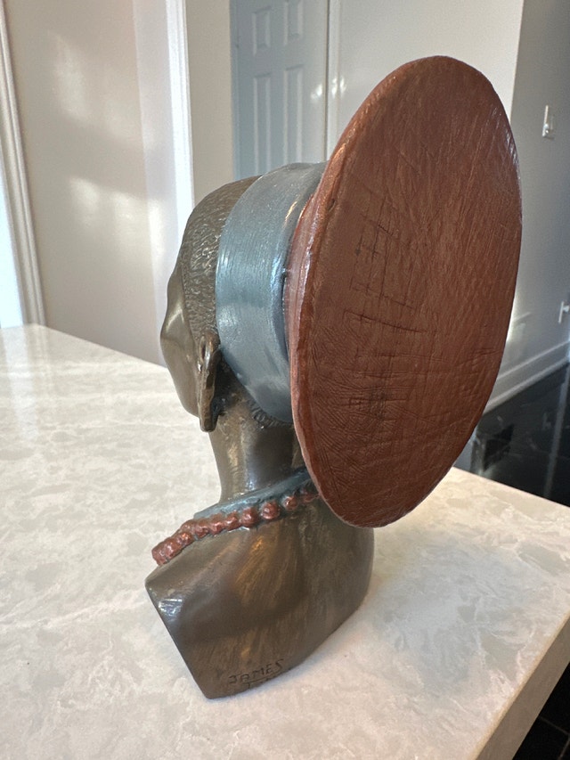 Cold-cast bronze bust "Inkehli" (Zulu Maiden) by James Tandi - photo 4
