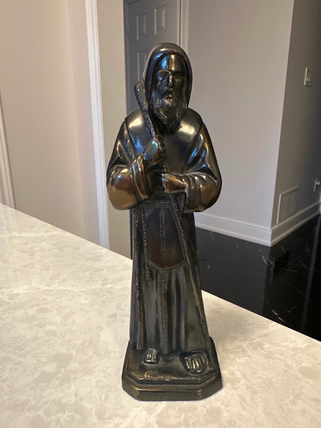 Vintage bronze sculpture of Saint Francis of Paola - photo 2