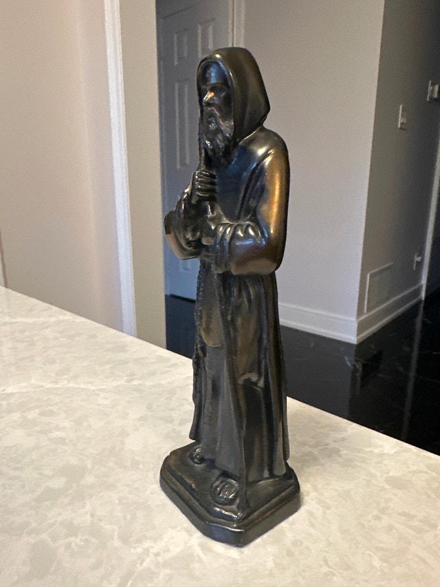 Vintage bronze sculpture of Saint Francis of Paola - photo 3