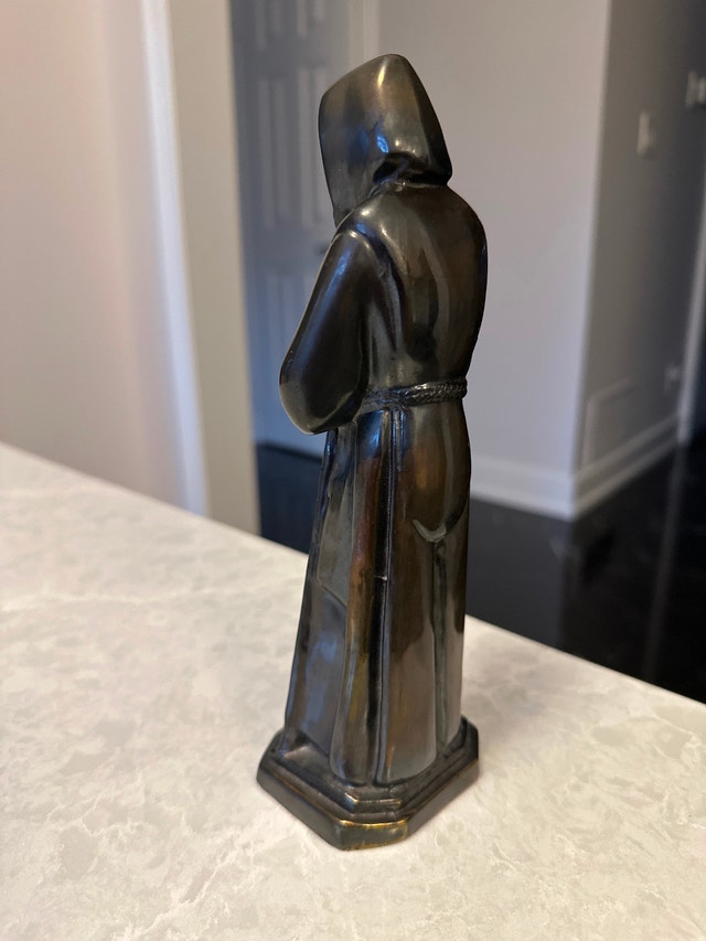 Vintage bronze sculpture of Saint Francis of Paola - photo 4