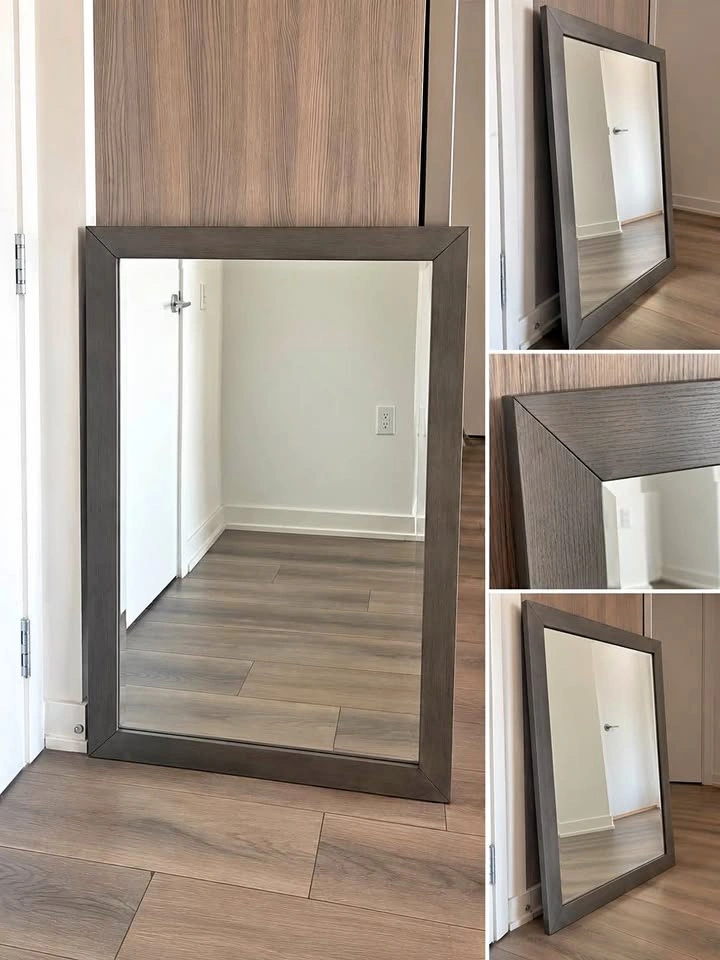 Grey Wood Framed Mirror