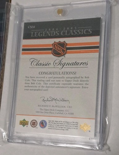 2004-05 Upper Deck Legends Classic Signatures Bob Cole Auto - photo 5