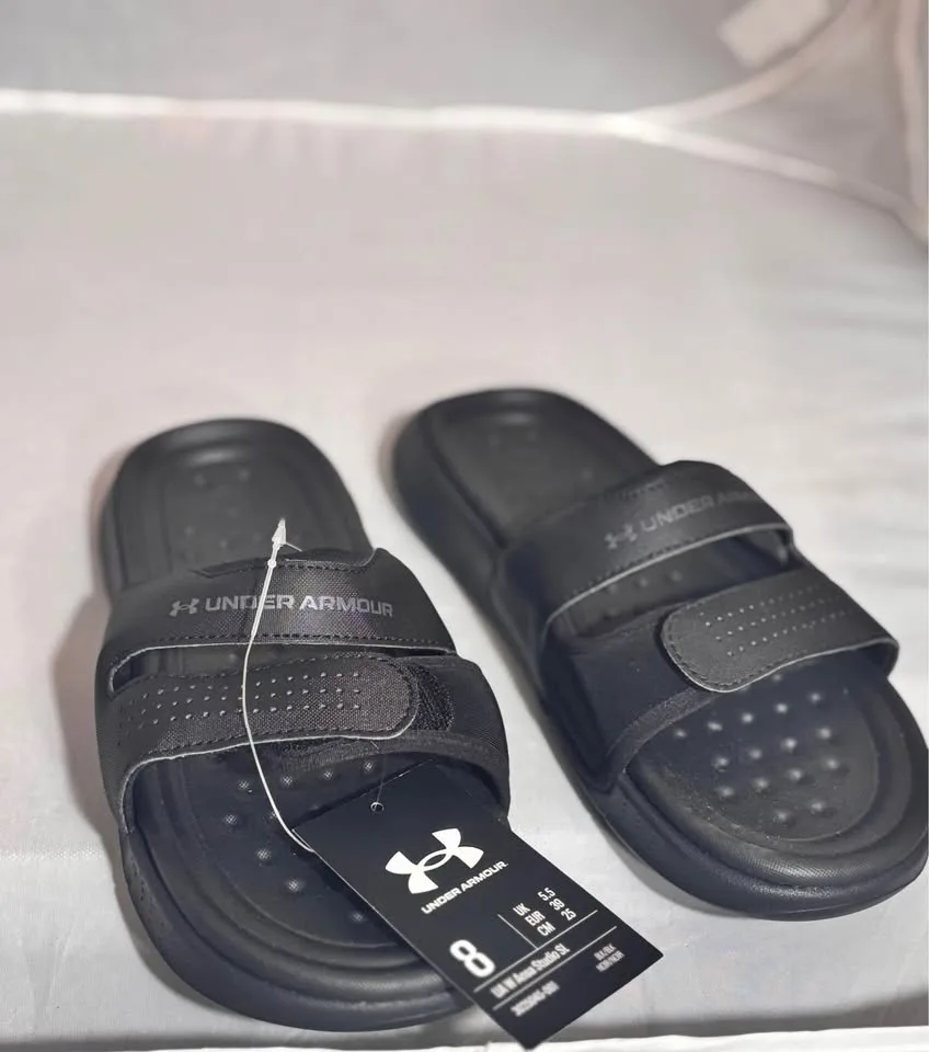 New under armour slides for school woman size 8 image indicator(3)