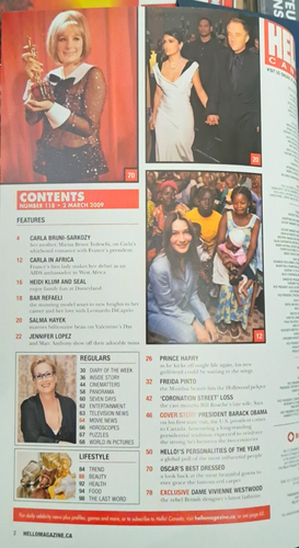 2009 Hello! Canada Magazine - Obama, J.Lo, Salma Hayek - photo 2