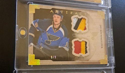 2013-14 Upper Deck Artifacts Jay Bouwmeester Gold Hockey Card - photo 3