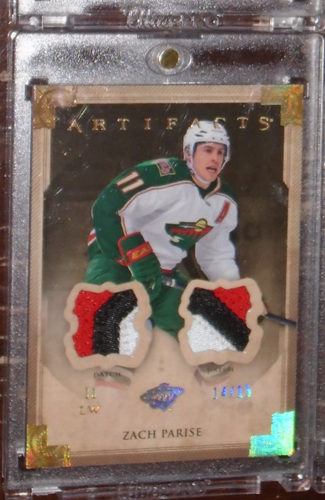 2013-14 Upper Deck Artifacts Gold Game Worn Zach Parise Card - photo 5