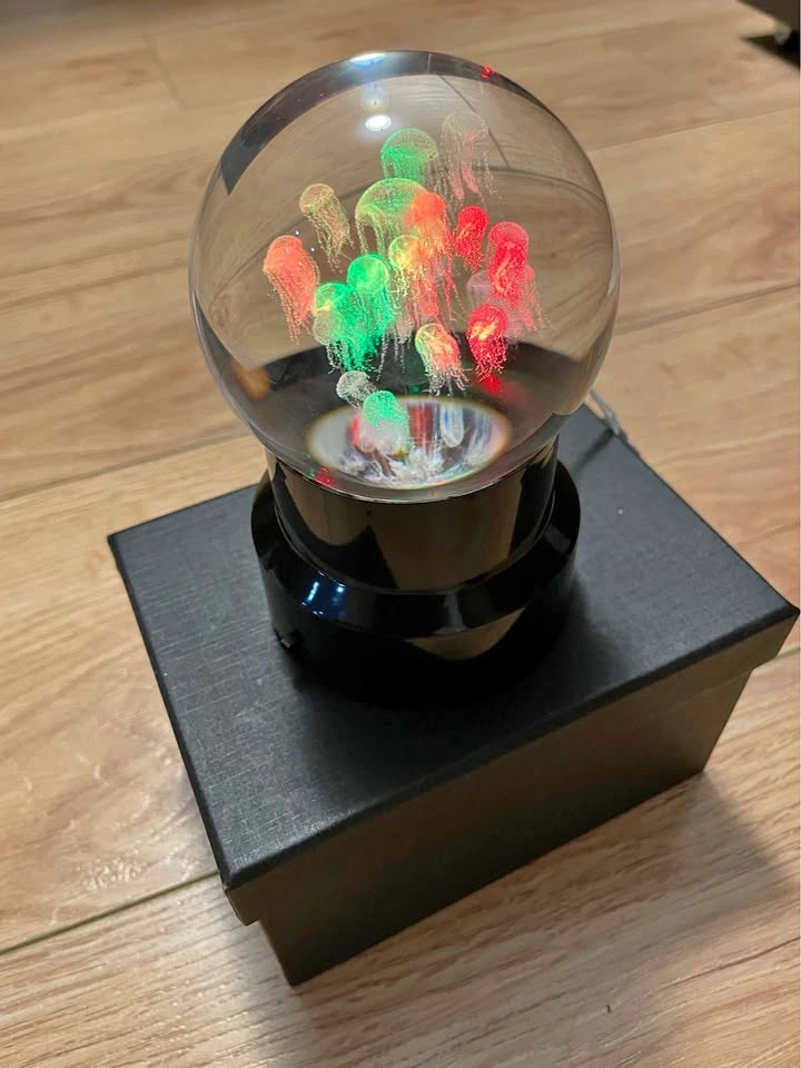 Dynasty Gallery Glass Jellyfish Paperweight with LED Base