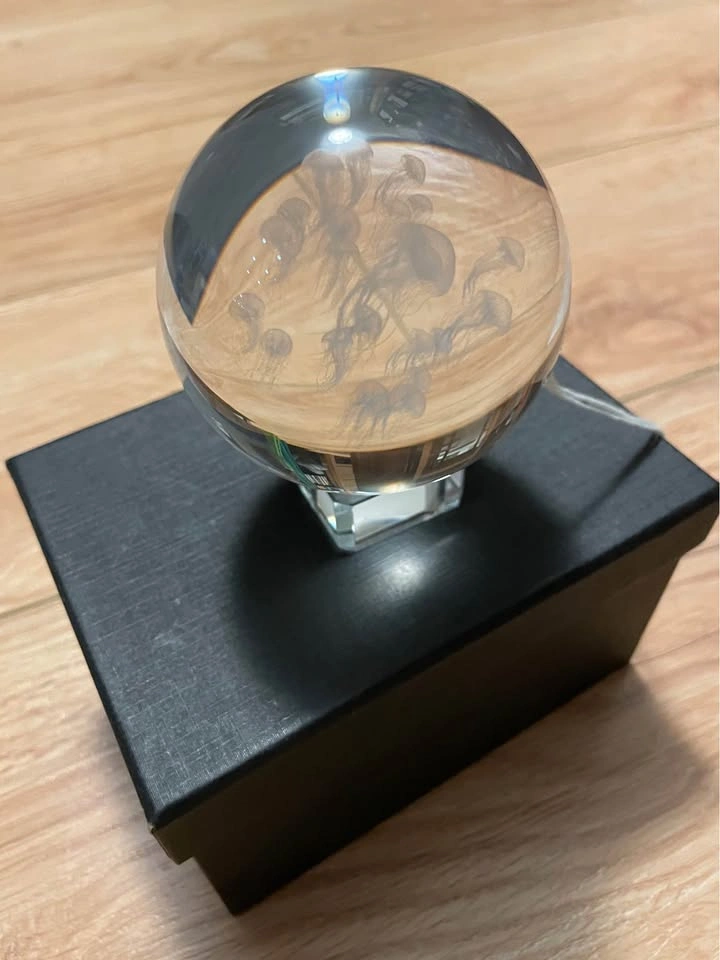Dynasty Gallery Glass Jellyfish Paperweight with LED Base - photo 2