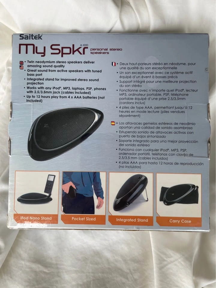 Sealed Vintage Saitek Portable iPod/MP3 Speaker A-100 - photo 2