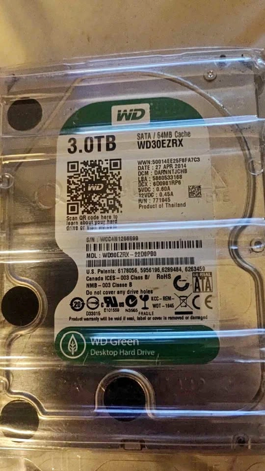 WD Green 3.0TB Desktop Hard Drive WD30EZRX