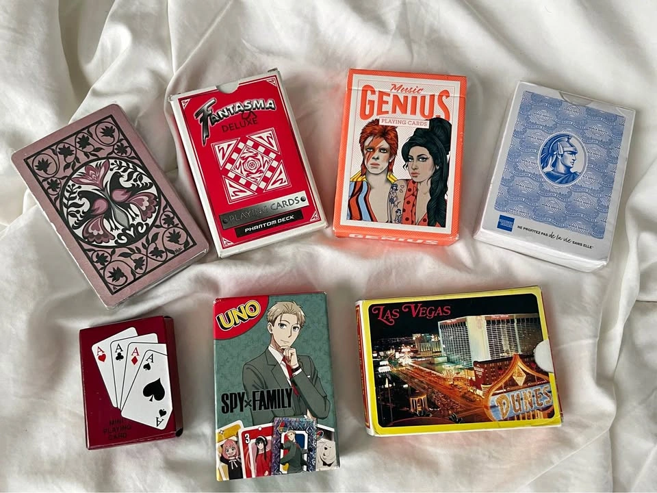Assorted Playing Card Decks Collection - Hoyle, Uno Spy x Family