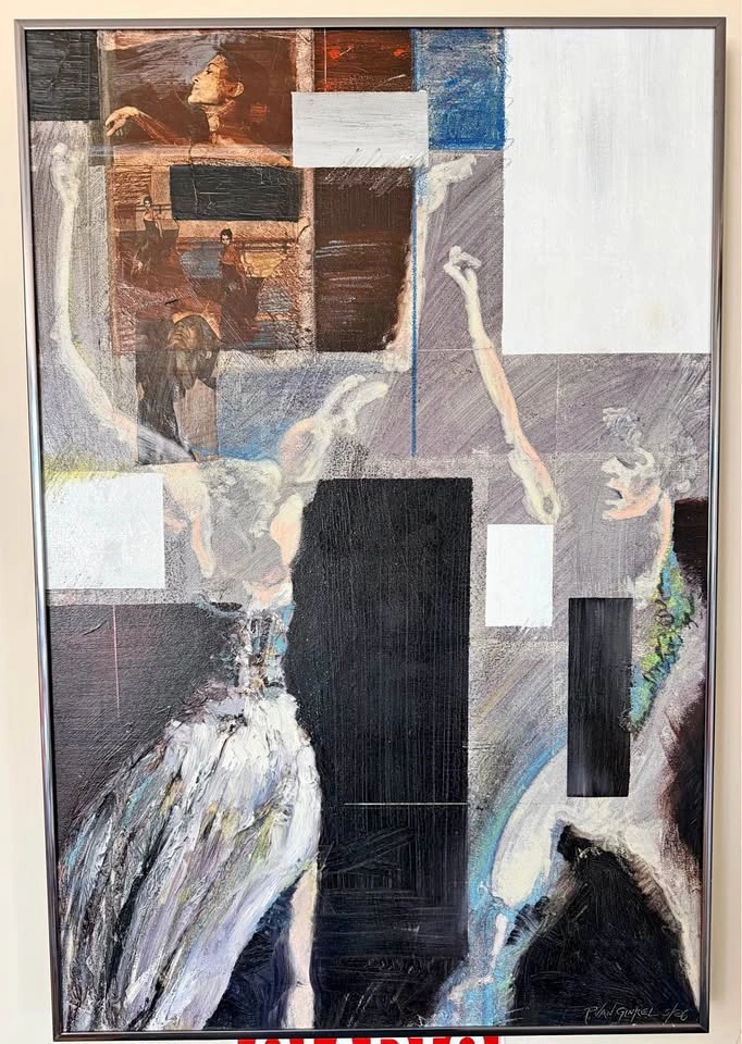 Rare 1986 Paul Van Ginkel Original Painting "One, Two, Three"