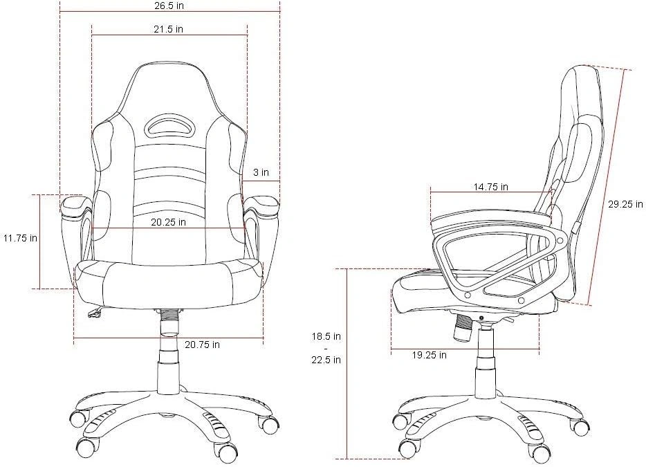 Black and Red Gaming Chair - photo 2