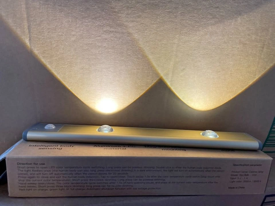 3 Colors Dimmable Motion Sensor Closet Lights, Rechargeable