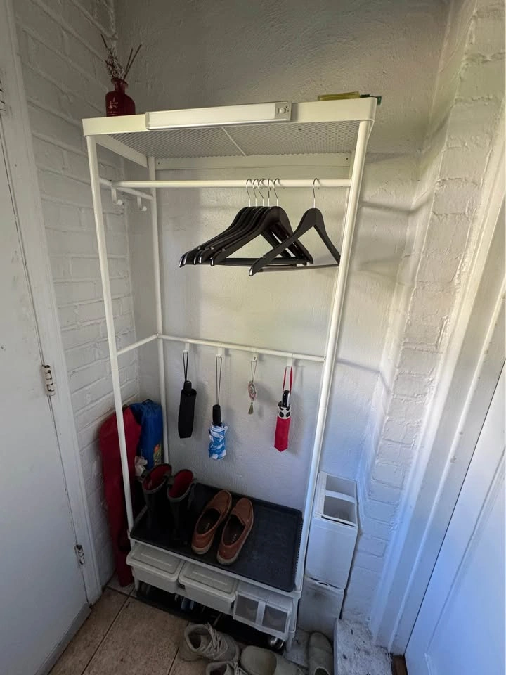 IKEA White Coat Rack & Shoe Storage Organizer