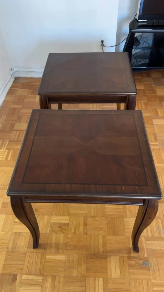 Side tables (2). Measurments: 26” by 23 3/4”