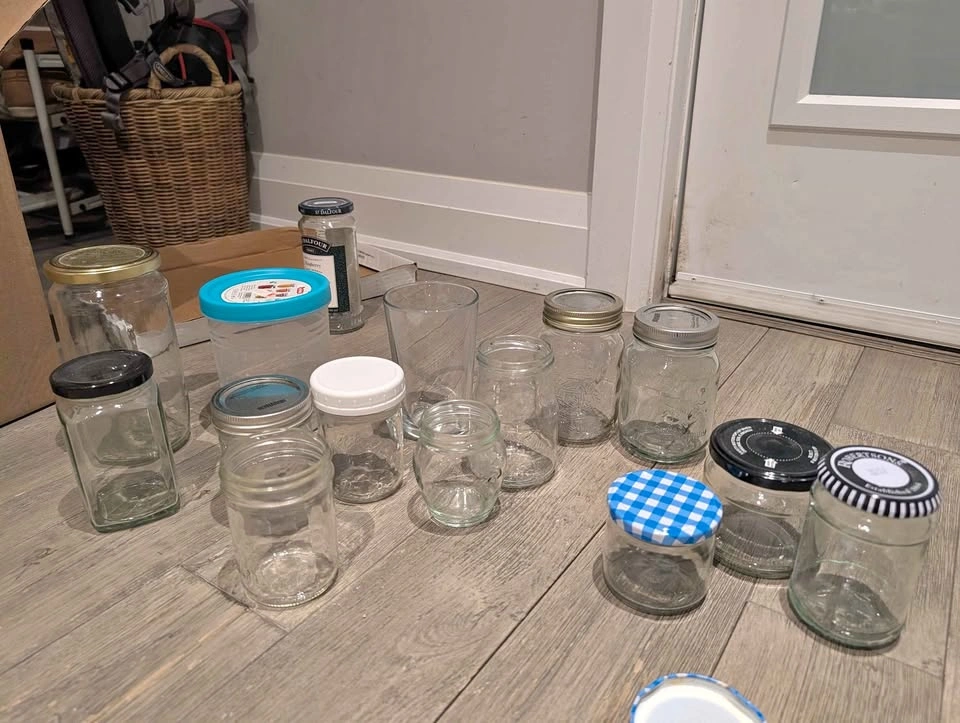 Assorted Glass Jars and Mason Jars Collection