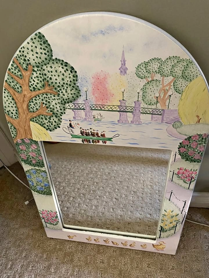 Beautiful Hand painted mirror for sale!