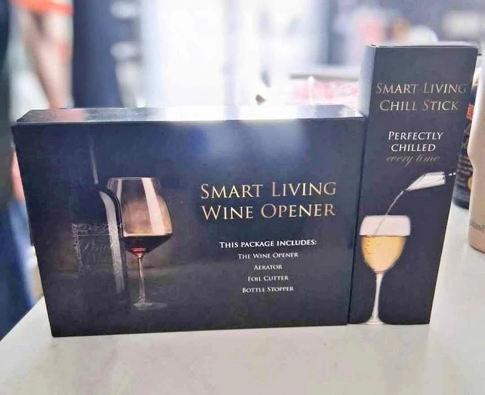 Smart Living Wine Opener Set and Chill Stick
