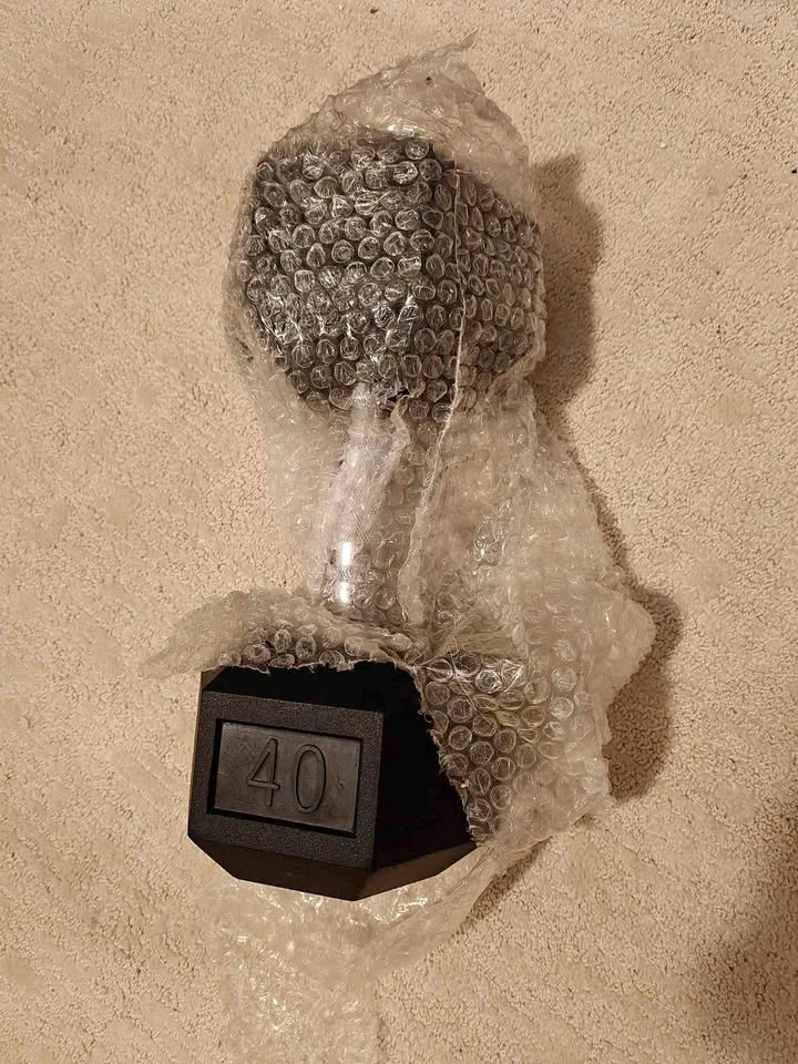 40lb Rubber Hex Dumbbell