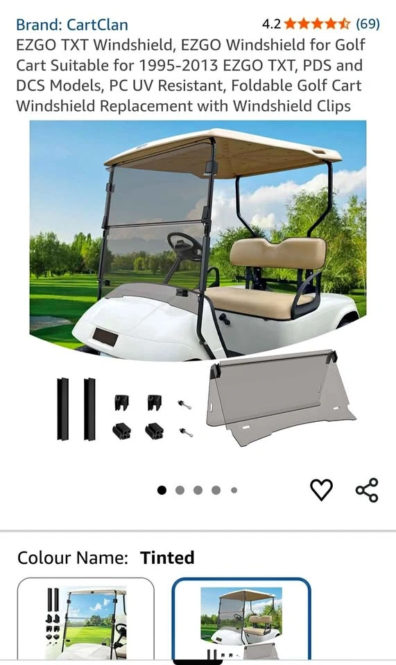 CartClan EZGO TXT Golf Cart Windshield