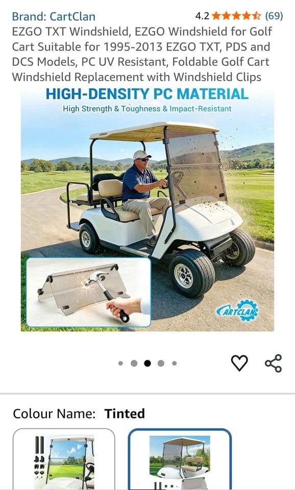 CartClan EZGO TXT Golf Cart Windshield - photo 3