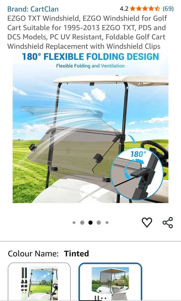 CartClan EZGO TXT Golf Cart Windshield - photo 4