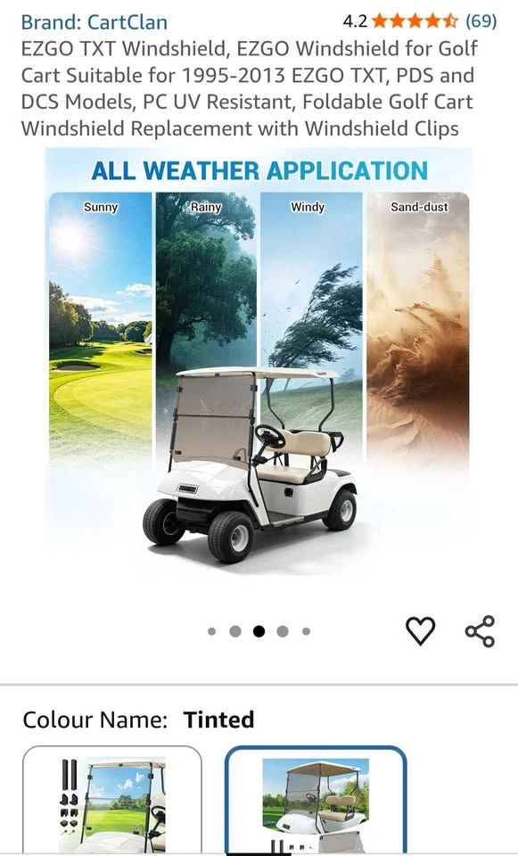 CartClan EZGO TXT Golf Cart Windshield - photo 5