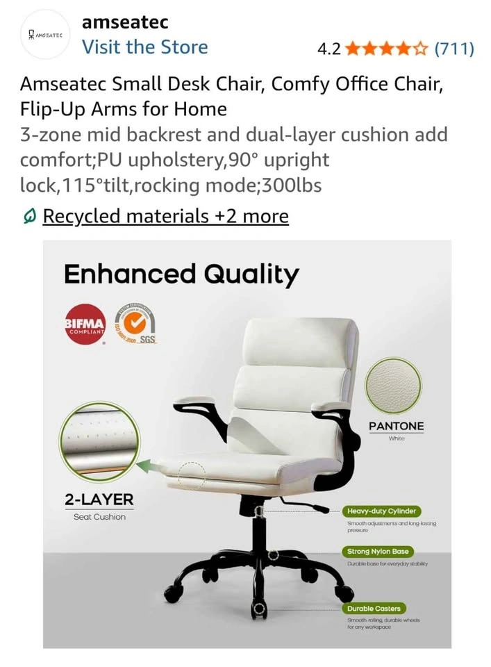 Amseatec Small Desk Chair - photo 4