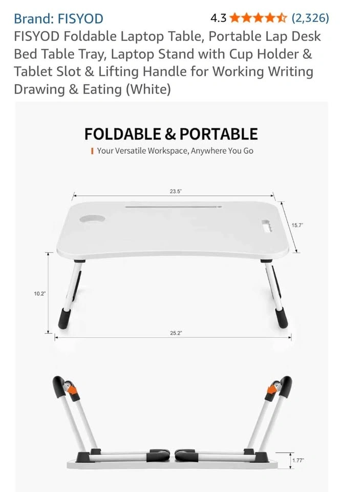 FISYOD Foldable Laptop Table - photo 2