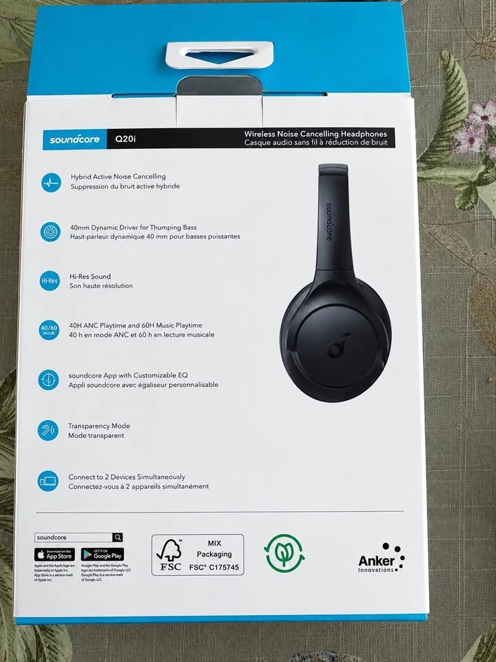 Two Soundcore q20i hybrid headphones - photo 2